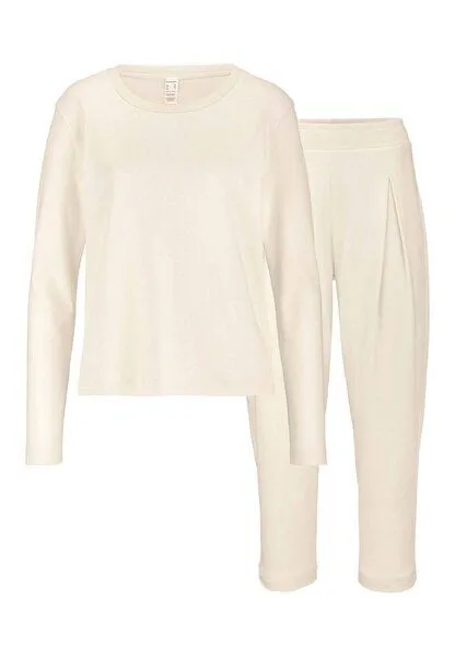 hessnatur hessnatur Pyjama Regular PURE NATURE aus reiner Bio-Baumwolle, Natur, – Produktbild 5 von 7