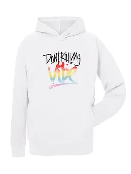 Human Family Human Family Leichter Unisex Sommer Hoodie in weiß - Chase "Don`t kill my Vibe" – Produktbild 1 von 1