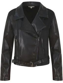 Will's Vegan Shop Will's Vegan Shop Moto Jacke Schwarz Vegan Nappa Damen – Produktbild 1 von 1