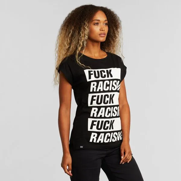 Dedicated Dedicated T-Shirt Visby Base, Fuck rascim (schwarz), – Produktbild 1 von 2