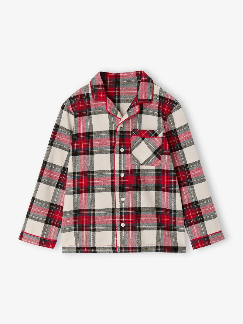 Vertbaudet Vertbaudet Kinder Flanell-Schlafanzug MERRY X-MAS Family Weihnachts-Capsule, Rot, – Produktbild 4 von 4