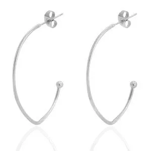 ELEKTROPULLI Creolen in 38mm von Elektropulli, Silber, – Produktbild 2 von 4