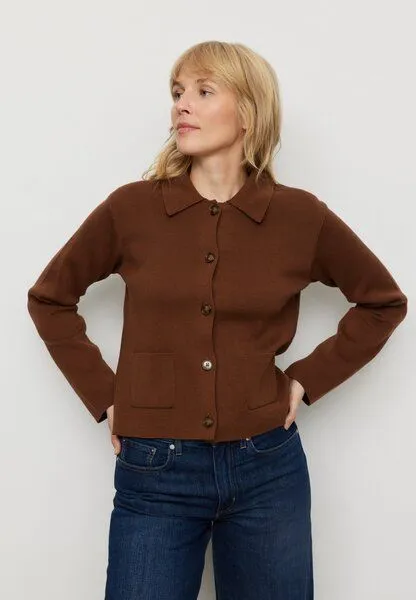 recolution Damen Strickovershirt aus Bio-Baumwolle - CELOSIA - recolution, Cognac brown (braun), – Produktbild 3 von 4