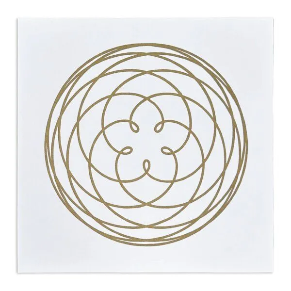 Veskor Cassiopeia Veskor Cassiopeia ROSE OF VENUS Linoldruck | 20 × 20 cm | Gold, Weiss, – Produktbild 1 von 3