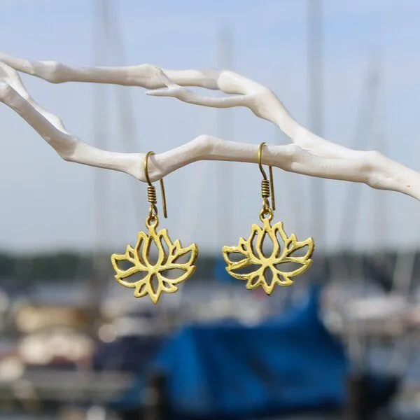 Schönes aus Indochina Schönes aus Indochina Upcycling Schmuck Ohrringe Messing – Produktbild 5 von 8