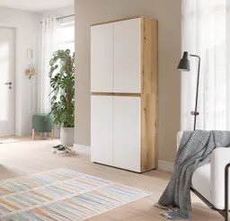 furnling Mehrzweckschrank Sarca - in 5 trendigen Farben 1 Kleiderstange, 4 Türen, 9 Fächer, Universalschrank, Höhe 175 cm – Produktbild 1 von 1