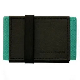 ANDERS & KOMISCH ANDERS & KOMISCH Kartenetui mit Münzfach „A&K MINI“ vegan Schwarz/Mint – Produktbild 1 von 1