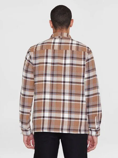 KnowledgeCotton Apparel KnowledgeCotton Apparel Kariertes Overshirt CHECKED aus Bio-Baumwolle, Braun (brown check), – Produktbild 2 von 4