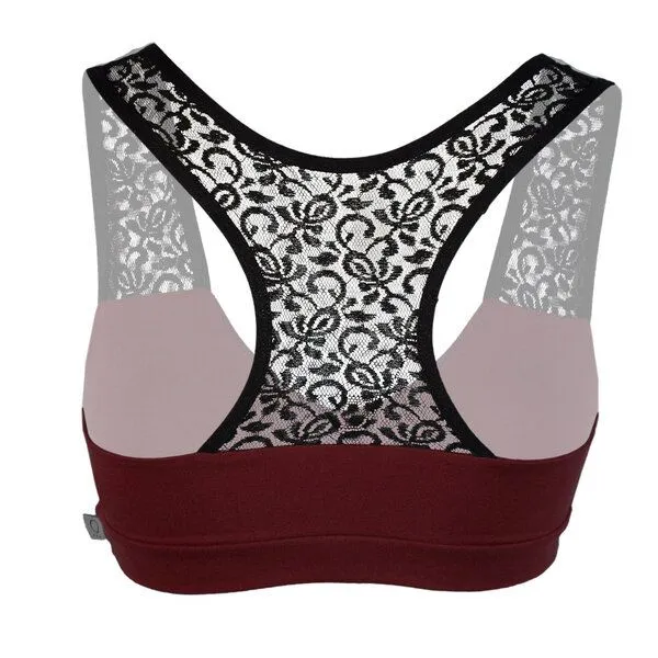 Frija Omina Frija Omina Bio-Bustier Jondel-Top, Aubergine (rot), – Produktbild 1 von 3
