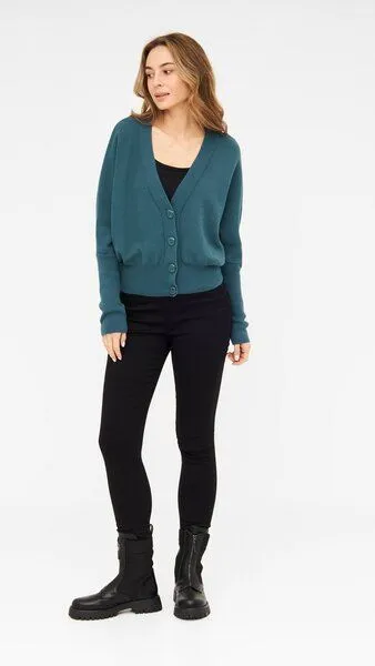 WiDDA berlin WiDDA berlin Cardigan KARA aus Bio-Baumwolle, Petrol, – Produktbild 1 von 3