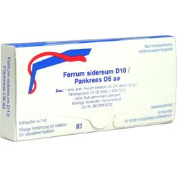 Weleda WELEDA FERRUM SIDEREUM D 10/Pankreas D 6 aa Ampullen 8X1 ml Ampullen – Produktbild 1 von 1