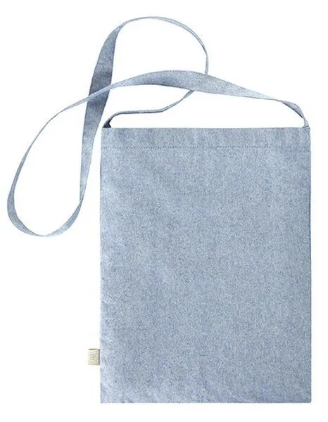 Halfar Halfar Einkaufstasche aus recycelter Baumwolle 28 x 36 cm cm Shopper ein langer Henkel, Blau, – Produktbild 1 von 1