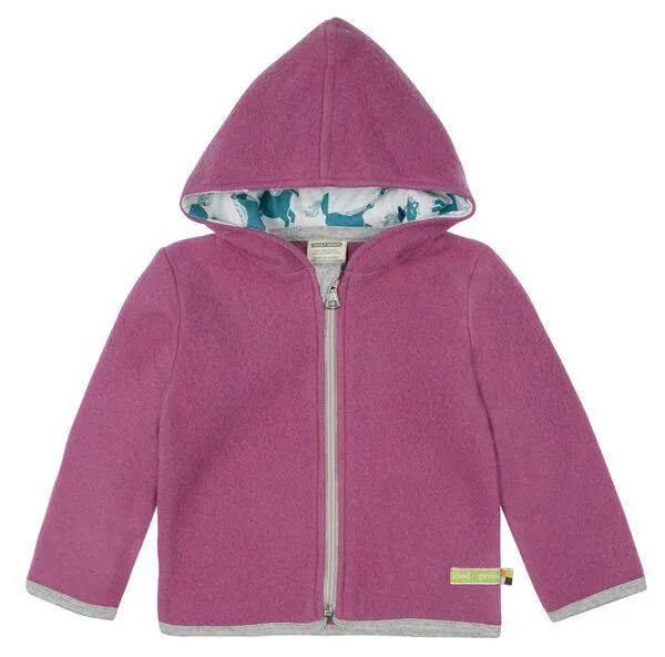 loud + proud loud + proud Babys & Kinder Jacke Wollfleece, GOTS-zertifiziert, Grape(lila), – Produktbild 1 von 2