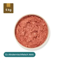 haustierkost.de haustierkost.de Rindermischfleisch Aktiv Frostfutter 12 x 500 g – Produktbild 1 von 1