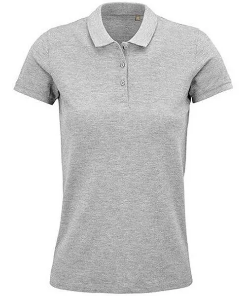 Sol's Sol's Damen Polo Shirt Kurzarm Bio - Baumwolle, Grau melange, – Produktbild 1 von 4