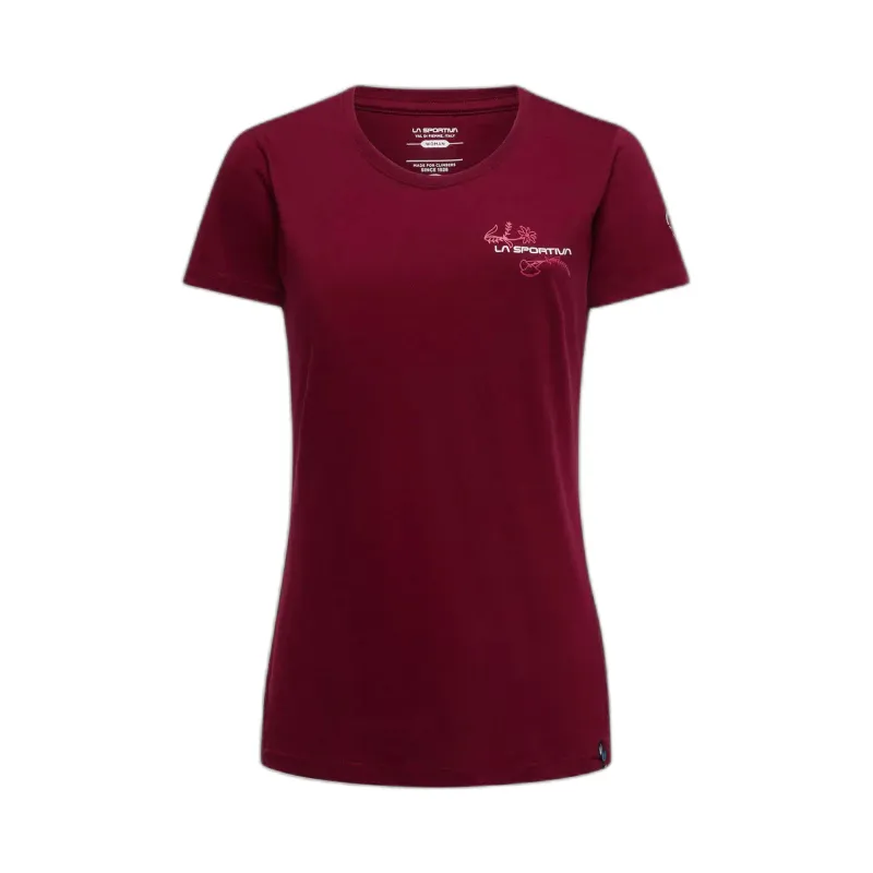 La Sportiva Damen T-Shirt La Sportiva Climb Flower, Rouge, – Produktbild 1 von 1