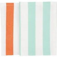 El Puente El Puente Geschirrtücher in Mint und Orange (2er-Set) | Fair Trade & Handmade aus Indien – Produktbild 1 von 1