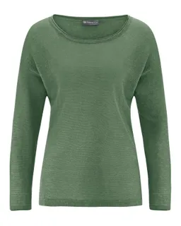 HempAge Hempage Damen vegan Pullover Airy Herb In Grün – Produktbild 1 von 1