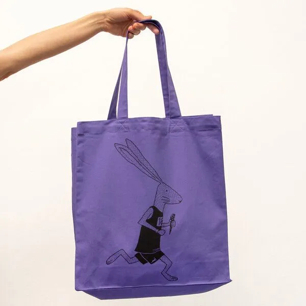 Cmig Cmig Laufhase Tasche / Jutebeutel für Läuferinnen mit Hase, Purble love (lila), – Produktbild 1 von 4