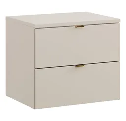 Lomadox Waschbeckenschrank DURANGO-56 Waschtischunterschrank 60cm, kaschmir, 2 Schubladen, Softclose – Produktbild 1 von 1