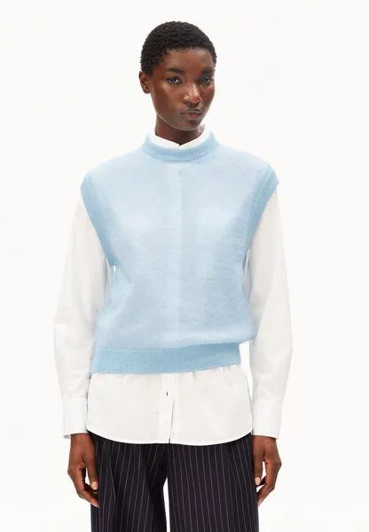 ARMEDANGELS ARMEDANGELS MOHAIR BLEND KNIT Damen Pullunder aus Mohair-Woll Mix, Blue glow, – Produktbild 1 von 4
