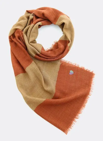 Djian Djian Schal aus Merino-Wolle – COLORS – mulesingfrei, Rost, – Produktbild 2 von 3