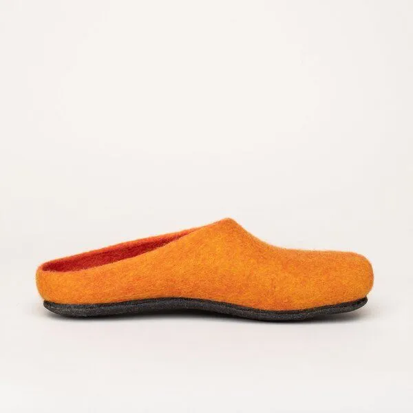 Magicfelt Magicfelt Filz-Hausschuh 709 aus 100% Merino-Wolle für Damen & Herren, Orange, – Produktbild 3 von 4