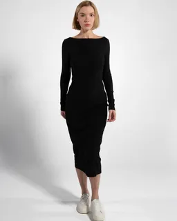 GORG GORG Geripptes Damen-Langarmkleid aus Bio-Baumwolle & TENCEL Modal – Produktbild 1 von 1