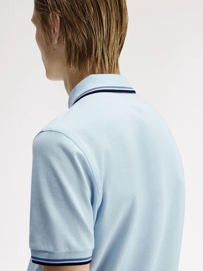 Fred Perry Fred Perry Polo Twin Tipped M3600 Blau 96A - Größe XXL, Hellblau, – Produktbild 3 von 5