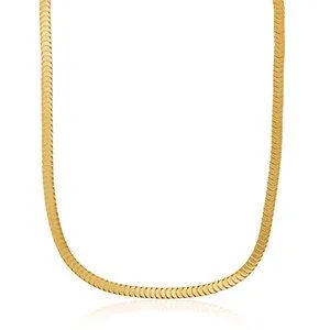 ELEKTROPULLI Kette mit feiner Struktur ca. 47 x 3mm (inkl. 5 cm Verlängerungskette) Elektropulli, Gold, – Produktbild 2 von 3