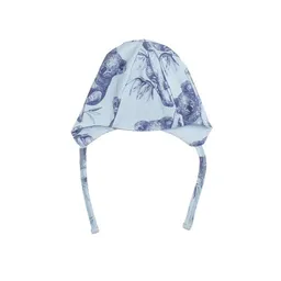 Walkiddy Baby Mütze GOTS zertifiziert Bio-Baumwolle 95/5 Elasthan Blau Koala-Print Bindebänder weich – Walkiddy – Produktbild 1 von 1