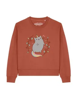 watapparel watapparel Sweatshirt Frauen Unicorn Cat – Produktbild 1 von 1