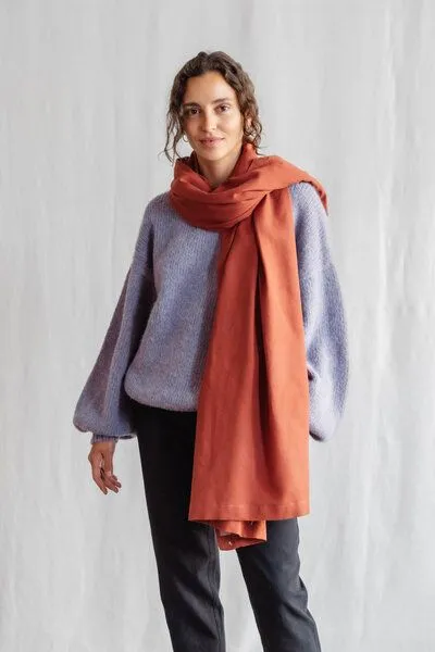 Jyoti - Fair Works Jyoti - Fair Works Baumwoll Schal Sanavi, Mahagoni, – Produktbild 2 von 3