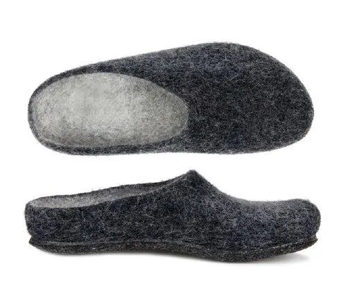 Gottstein Gottstein Magicfelt Filz Hausschuh aus 100 % Schurwolle (Merinowolle) Modell AN-709, Anthrazit, – Produktbild 1 von 1