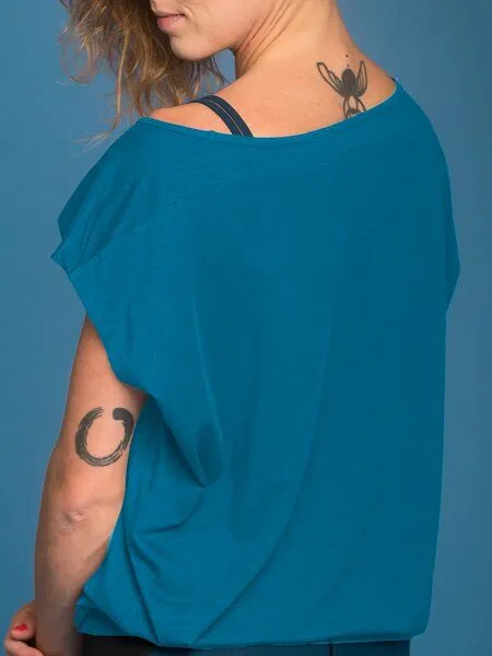 nice to meet me nice to meet me Relax T – lockeres T-Shirt aus TENCEL Lyocell und Bio-Baumwolle, Agua, – Produktbild 2 von 4