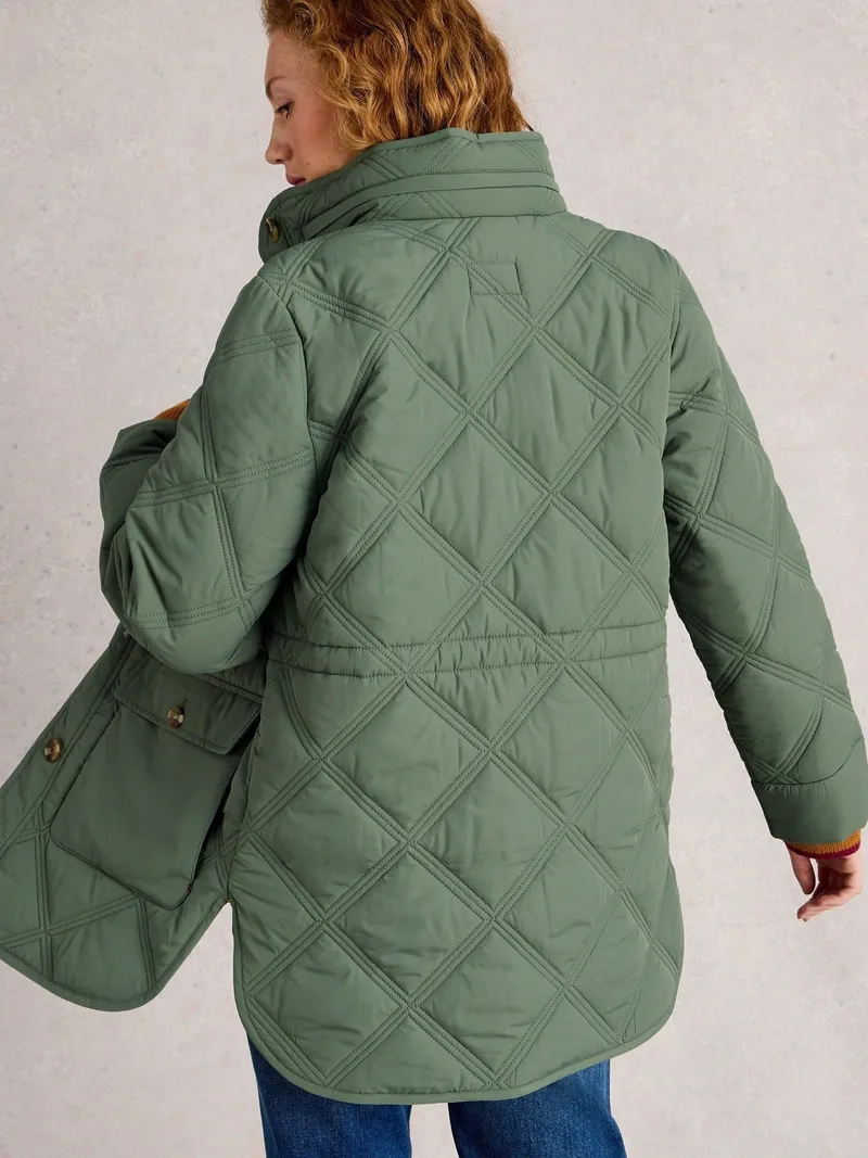 White Stuff Steppjacke Edie - 38/R, Staubgrün, – Produktbild 4 von 4