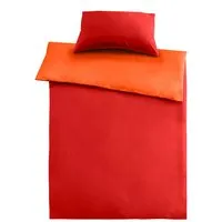 Cotonea Cotonea Wendebettwäsche "Edelbiber" aus Bio-Baumwolle 40 x 80 cm/135 x 200 cm rot/orange – Produktbild 1 von 1