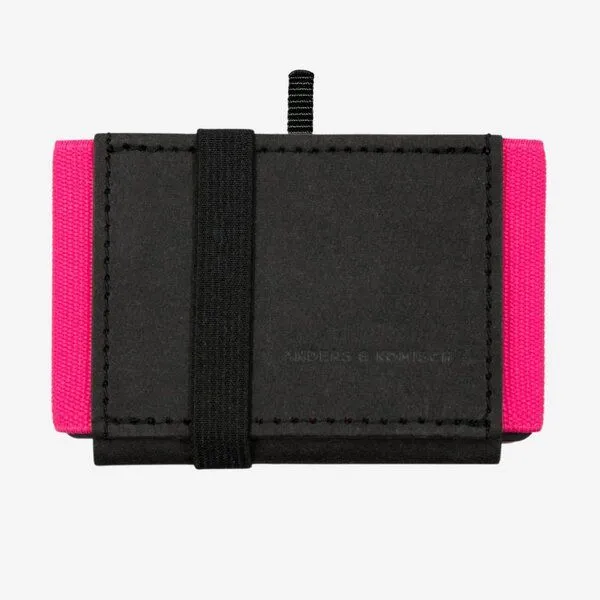 ANDERS & KOMISCH ANDERS & KOMISCH Kleiner Geldbeutel mit Münzfach - MINI PRO Wallet, Schwarz/pink, – Produktbild 1 von 4