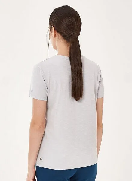ORGANICATION ORGANICATION T-Shirt aus Bio-Baumwolle mit Riesenrad-Print, Cloud grey, – Produktbild 4 von 4