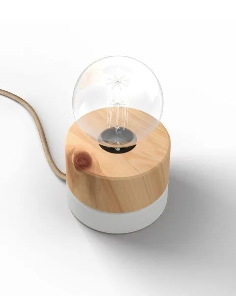 ALMUT von Wildheim ALMUT von Wildheim Tischlampe Holz, Winterweiß, – Produktbild 2 von 4