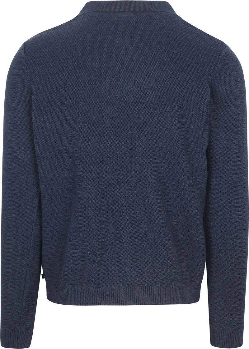 Suitable Suitable Pullover Riva Structure Melange Marine - Größe L, Dunkelblau, – Produktbild 5 von 5