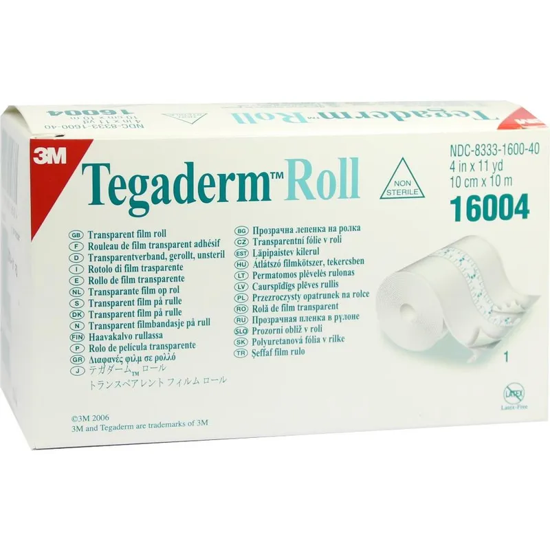 Solventum Germany TEGADERM 3M Pflaster 10 cmx10 m Rolle 16004 1 St Pflaster – Produktbild 1 von 1