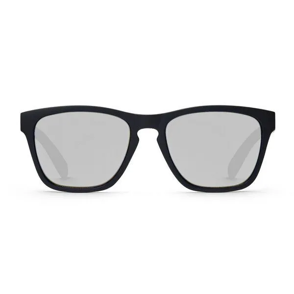 TAKE A SHOT TAKE A SHOT Holz Sonnenbrille Eckig für Herren im Sportlichen Design, Schwarz / walnuss / silber, – Produktbild 1 von 4