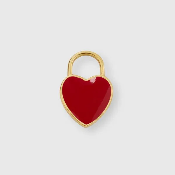 fejn jewelry fejn jewelry Anhänger 'Heart', Red/gold, – Produktbild 1 von 2