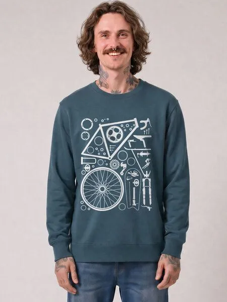 watapparel watapparel Sweatshirt Unisex Fahrradteile, Stargazer, – Produktbild 2 von 2