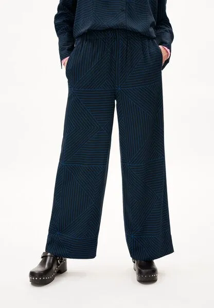 ARMEDANGELS ARMEDANGELS JOVAALIE GRAPHIC LINES - Damen Webhose aus LENZING ECOVERO Viskose, Cool ash, – Produktbild 1 von 4