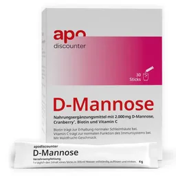 apodiscounter apodiscounter D-Mannose Sticks 2000 mg – Produktbild 1 von 1