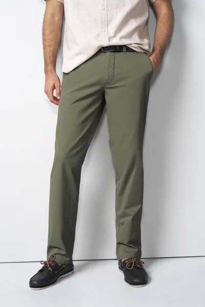 M 5 BY MEYER M 5 BY MEYER Baumwoll-Tencel Chino, Olive(grün), – Produktbild 4 von 6