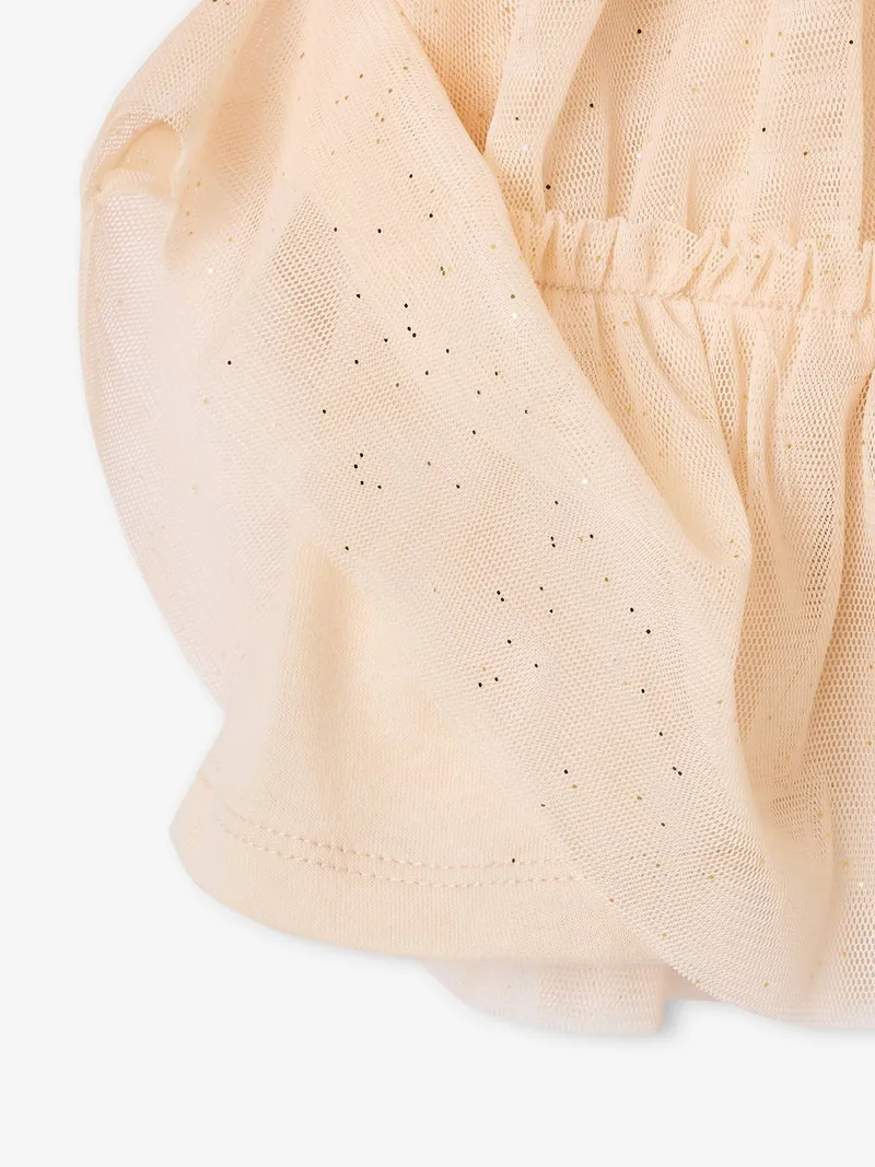 Vertbaudet Baby Festkleid aus Glitzertüll, Gold, – Produktbild 4 von 4