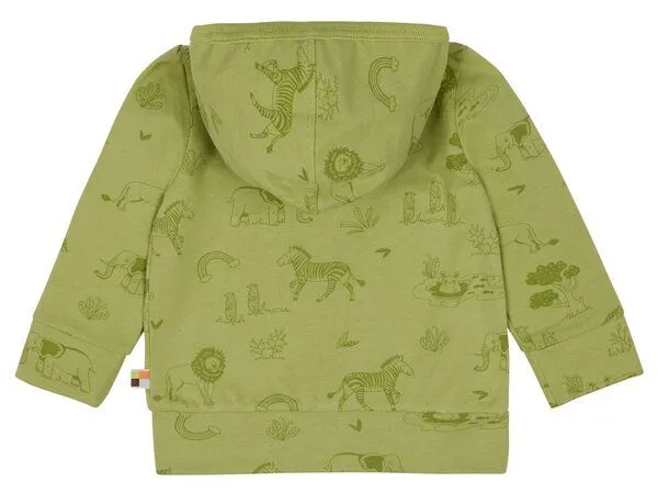loud + proud loud + proud Babys & Kinder Kapuzenjacke mit Druck, GOTS-zertifiziert, Avocado(grün), – Produktbild 2 von 2